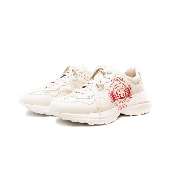 Gucci Rhyton Interlocking Disk Leather Sneakers Mens Sz 6 Gucci Size  7 US - Picture 1 of 12